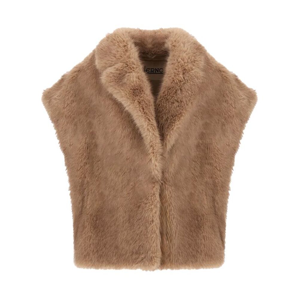 Herno Women Smanicato Tocco Pelliccia A Pelo Lungo
